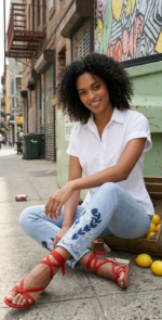 PANTALON AFRODITA BORDADO - Imagen 3