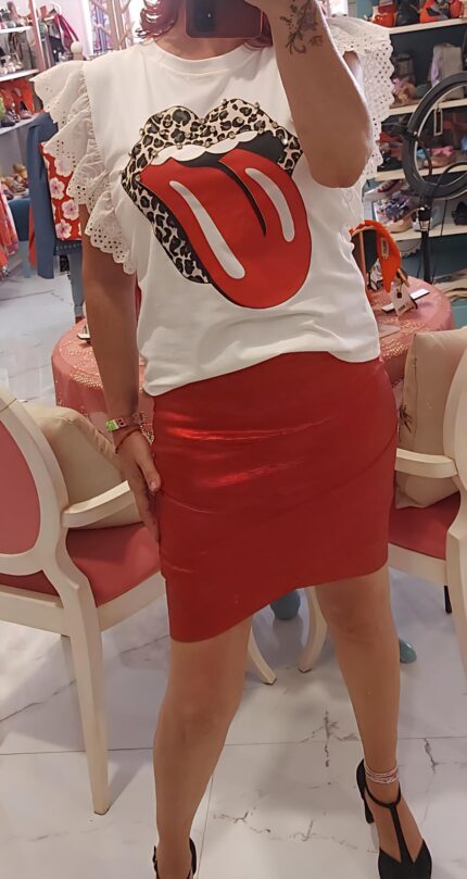 MINIFALDA TUBO METALIZADA