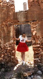 MINI FALDA TUL ROJO - Imagen 4