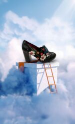 ZAPATO FARRAH FLOWERS NEGRO - Imagen 2