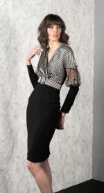 VESTIDO MULTI RAYAS CORTO