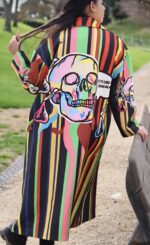 ABRIGO LARGO RAYAS MULTICOLOR