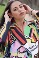 ABRIGO LARGO RAYAS MULTICOLOR - Imagen 2