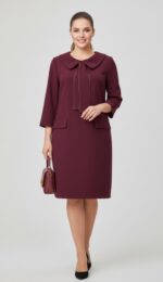 VESTIDO VALERIA GRANATE - Imagen 2