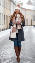 CONJUNTO GORRO/BUF/GUANTES NUDE