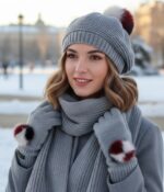 CONJUNTO GORRO/BUF/GUANTES GRIS - Imagen 3