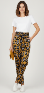 PANTALON ANIMAL PRINT MOSTAZA - Imagen 2