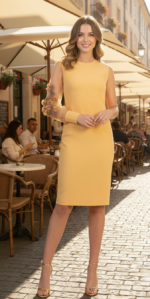 VESTIDO HIEDRA MOSTAZA - Imagen 2