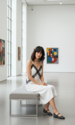 VESTIDO SHINY CREMA - Imagen 3