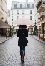 PARAGUAS VINTAGE ROSA - Imagen 3