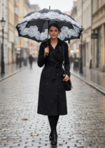 PARAGUAS VINTAGE NEGRO