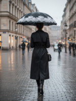 PARAGUAS VINTAGE NEGRO - Imagen 3