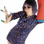 VESTIDO ANIMAL PRINT AZUL