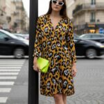 VESTIDO ANIMAL PRINT MOSTAZA