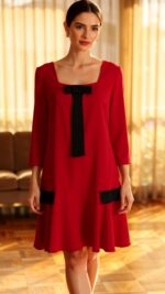 VESTIDO VALMI ROJO - Imagen 2