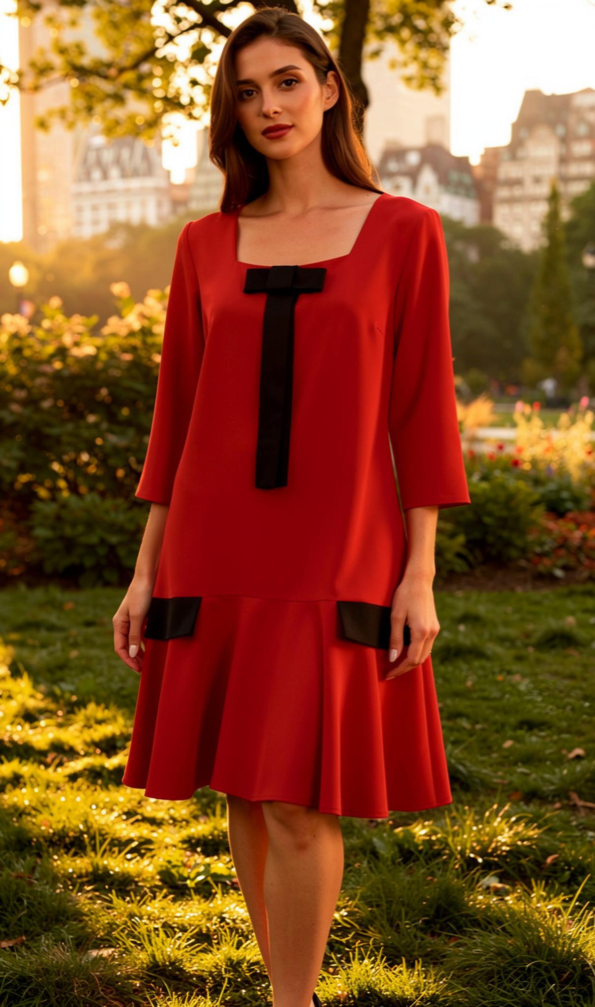 pixelcut-export-1767546728134 VESTIDO VALMI ROJO - Imagen 1