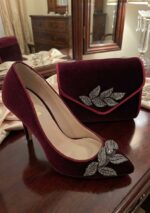 ZAPATO SALON TERCIOPELO BURDEOS - Imagen 3