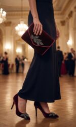 BOLSO TERCIOPELO BURDEOS - Imagen 3