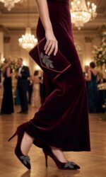 BOLSO TERCIOPELO BURDEOS - Imagen 2