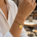 PULSERA MULTICOLOR MEDALLA