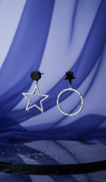 PENDIENTES ESTRELLA Y ARO PLATEADO - Imagen 5