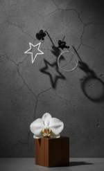 PENDIENTES ESTRELLA Y ARO PLATEADO - Imagen 4