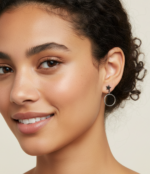 PENDIENTES ESTRELLA Y ARO PLATEADO - Imagen 3