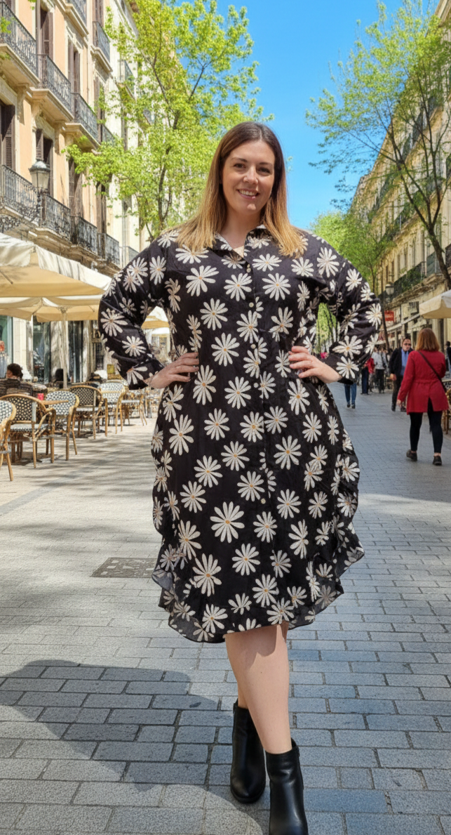 1770571032693 VESTIDO VOLANTE MARGARITAS - Imagen 1