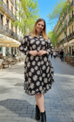 VESTIDO VOLANTE MARGARITAS - Imagen 2