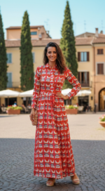 VESTIDO LARGO RASO LATAS - Imagen 4