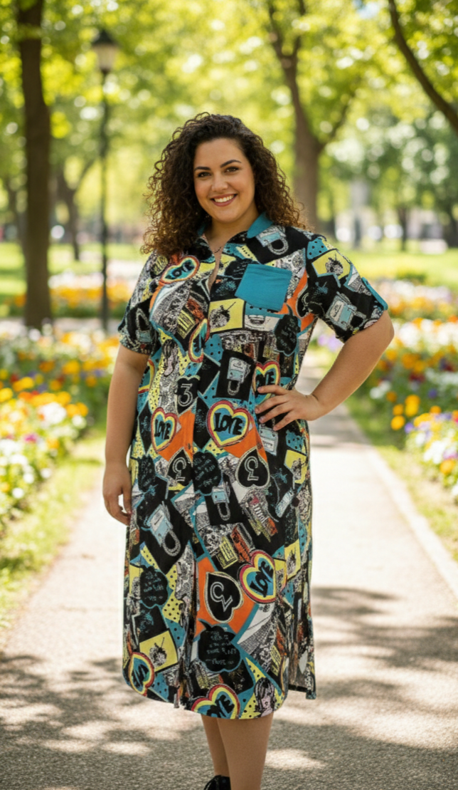 1770821141758 VESTIDO CAMISERO LOVE - Imagen 1