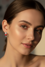 PENDIENTES MEDIO ARO CORAZON - Imagen 4