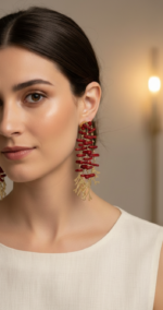 PENDIENTES OCEAN ROJO