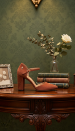 ZAPATO SALON TACON TRICOLOR TEJA - Imagen 2