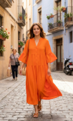 VESTIDO VANESSA NARANJA