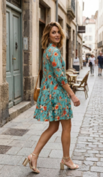 VESTIDO ALEXA TURQUESA - Imagen 2