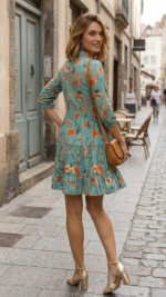 VESTIDO ALEXA TURQUESA - Imagen 3