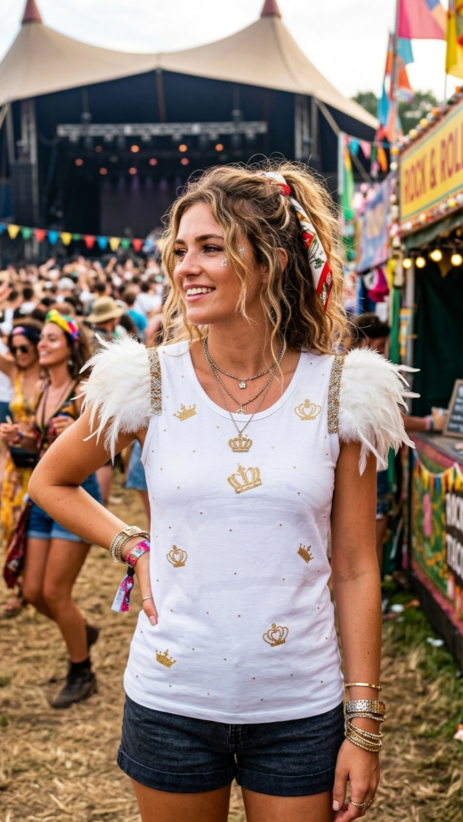 1773494466747 CAMISETA QUEEN BLANCA - Imagen 1