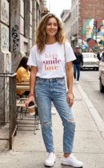 CAMISETA KISS-SMILE-LOVE