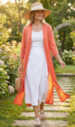 CHAQUETA LARGA SKY CORAL