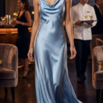 VESTIDO TULIPAN CELESTE