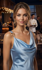 VESTIDO TULIPAN CELESTE - Imagen 3