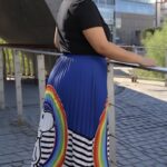FALDA PLISADA SNOOPY ARCOIRIS