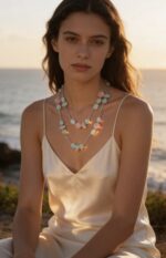 COLLAR CARAMELO AZUL