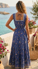 VESTIDO FATIMA AZUL - Imagen 3
