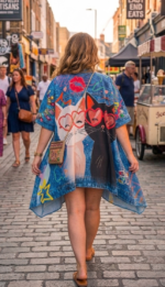 VESTIDO PONCHO MAKEDA GATO - Imagen 3