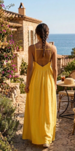 VESTIDO MEXCAL AMARILLO - Imagen 3