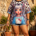 CAMISETA OVER KITTY